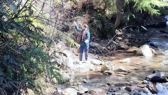 Fuck After Walk In Forest At Waterfall